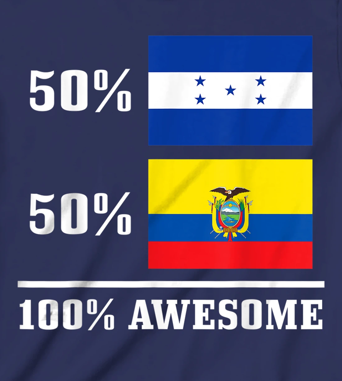 Honduras Ecuador Ecuadorian Honduran Flag Pride Heritage T-Shirt, Kid T-Shirt and Women T-Shirt