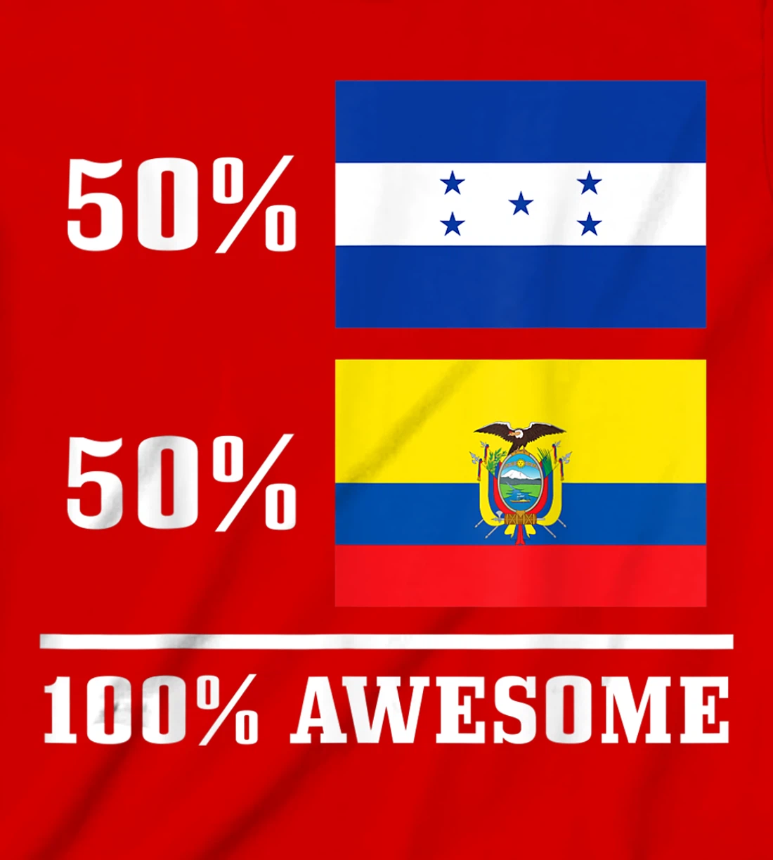 Honduras Ecuador Ecuadorian Honduran Flag Pride Heritage T-Shirt, Kid T-Shirt and Women T-Shirt