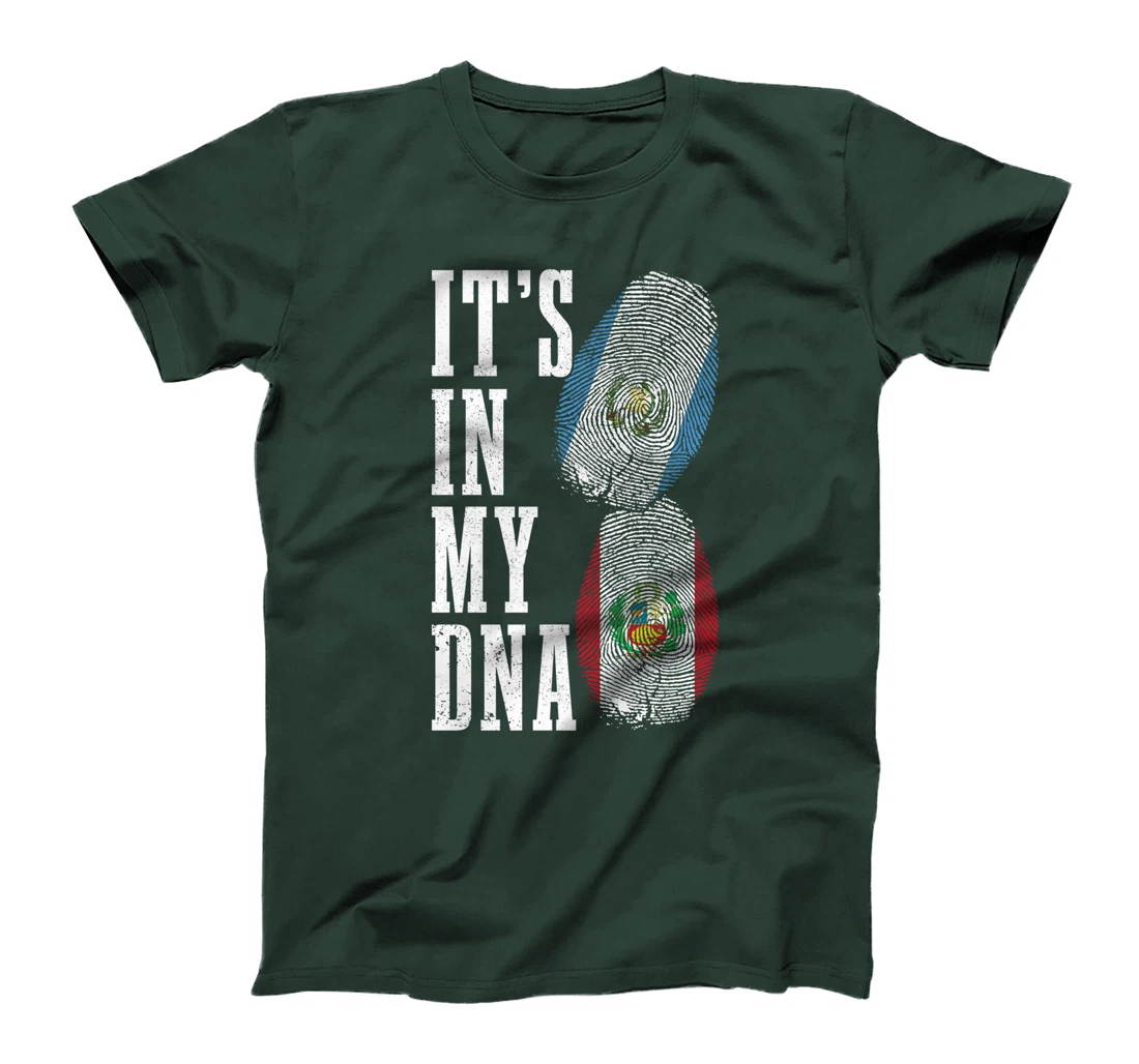 Guatemala Peru It's In My DNA Guatemalan Peruvian Flag Pride T-Shirt