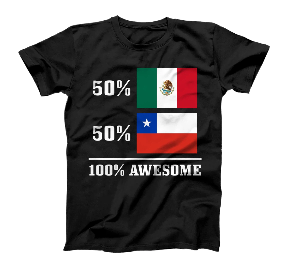 Mexico Chile Mexican Chilean Flag Pride Heritage Funny T-Shirt