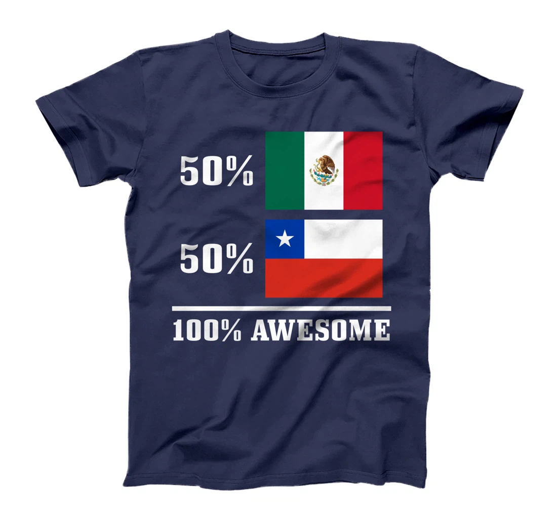 Mexico Chile Mexican Chilean Flag Pride Heritage Funny T-Shirt