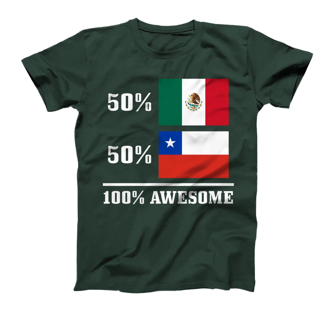 Mexico Chile Mexican Chilean Flag Pride Heritage Funny T-Shirt