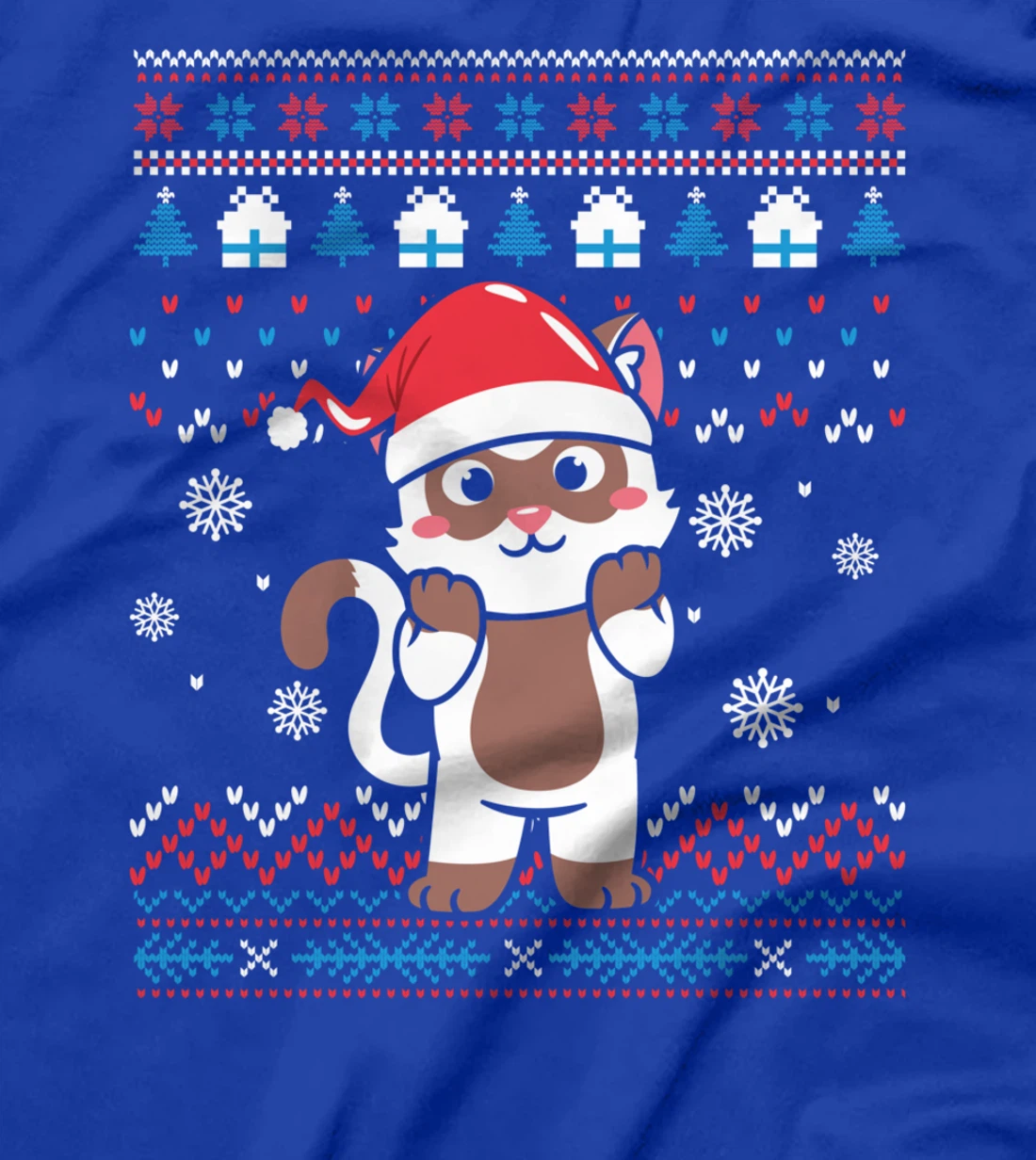 Xmas Christmas Tree Raccoon Sweater Print T-Shirt