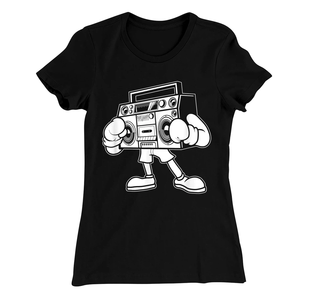 Boombox Boxing Cassette 80s - 90s Ghetto Blaster T-Shirt, Women T-Shirt