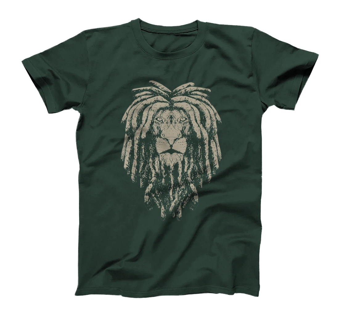 Reggae Lion Of Judah Rastafari Dreadlocks African Roots T-Shirt, Women T-Shirt