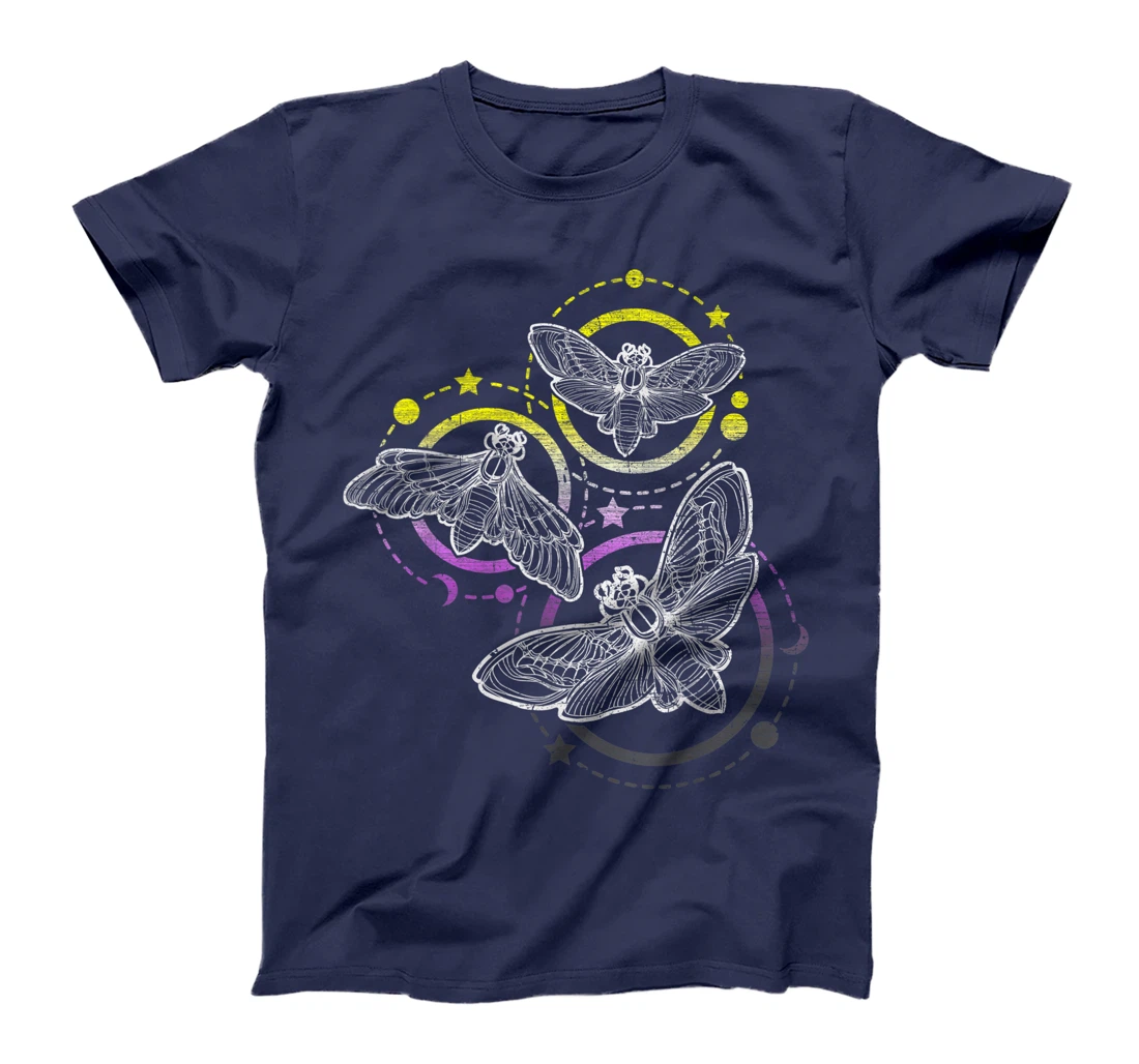 Nonbinary Flag Colors, Occult Butterflies T-Shirt, Kid T-Shirt and Women T-Shirt