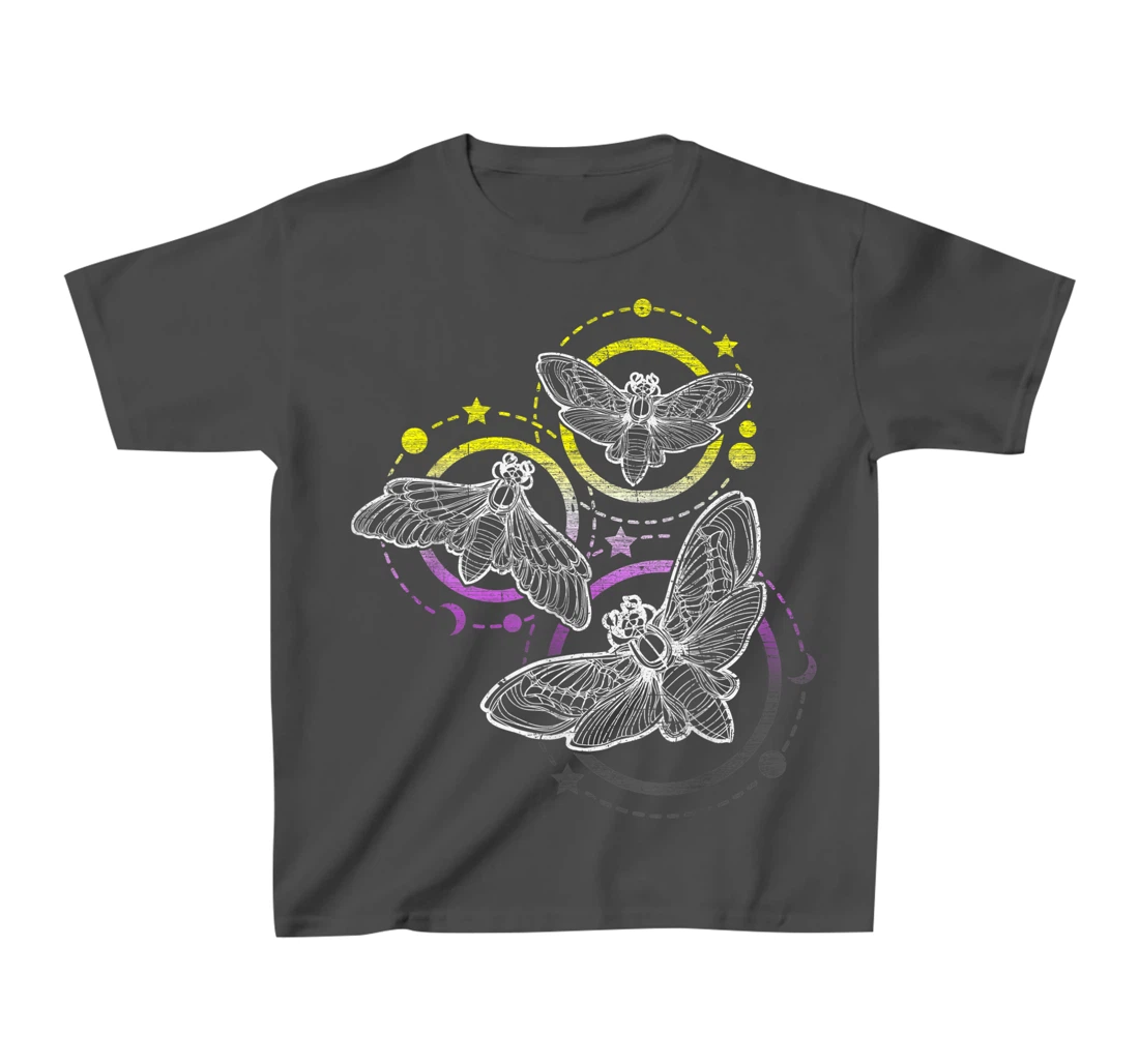 Nonbinary Flag Colors, Occult Butterflies T-Shirt, Kid T-Shirt and Women T-Shirt