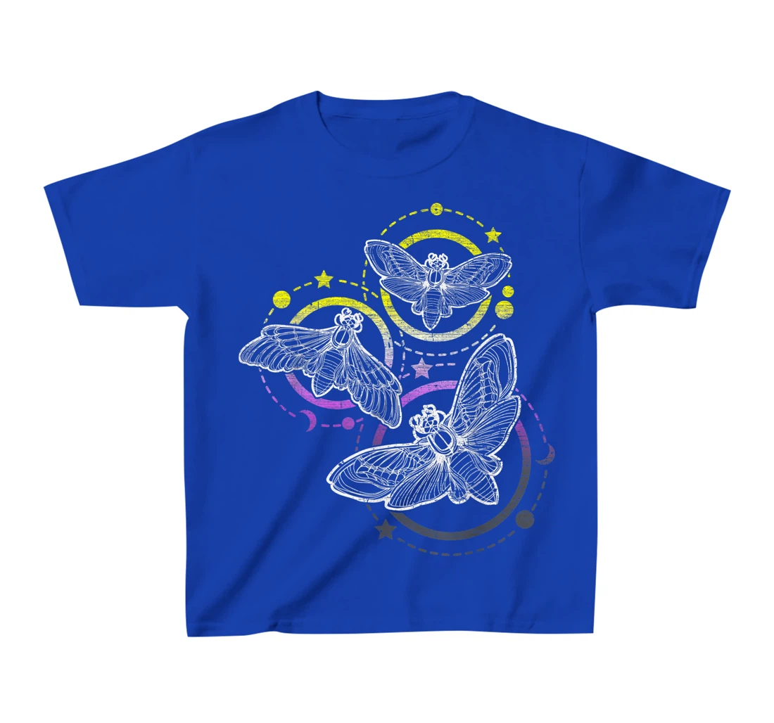 Nonbinary Flag Colors, Occult Butterflies T-Shirt, Kid T-Shirt and Women T-Shirt