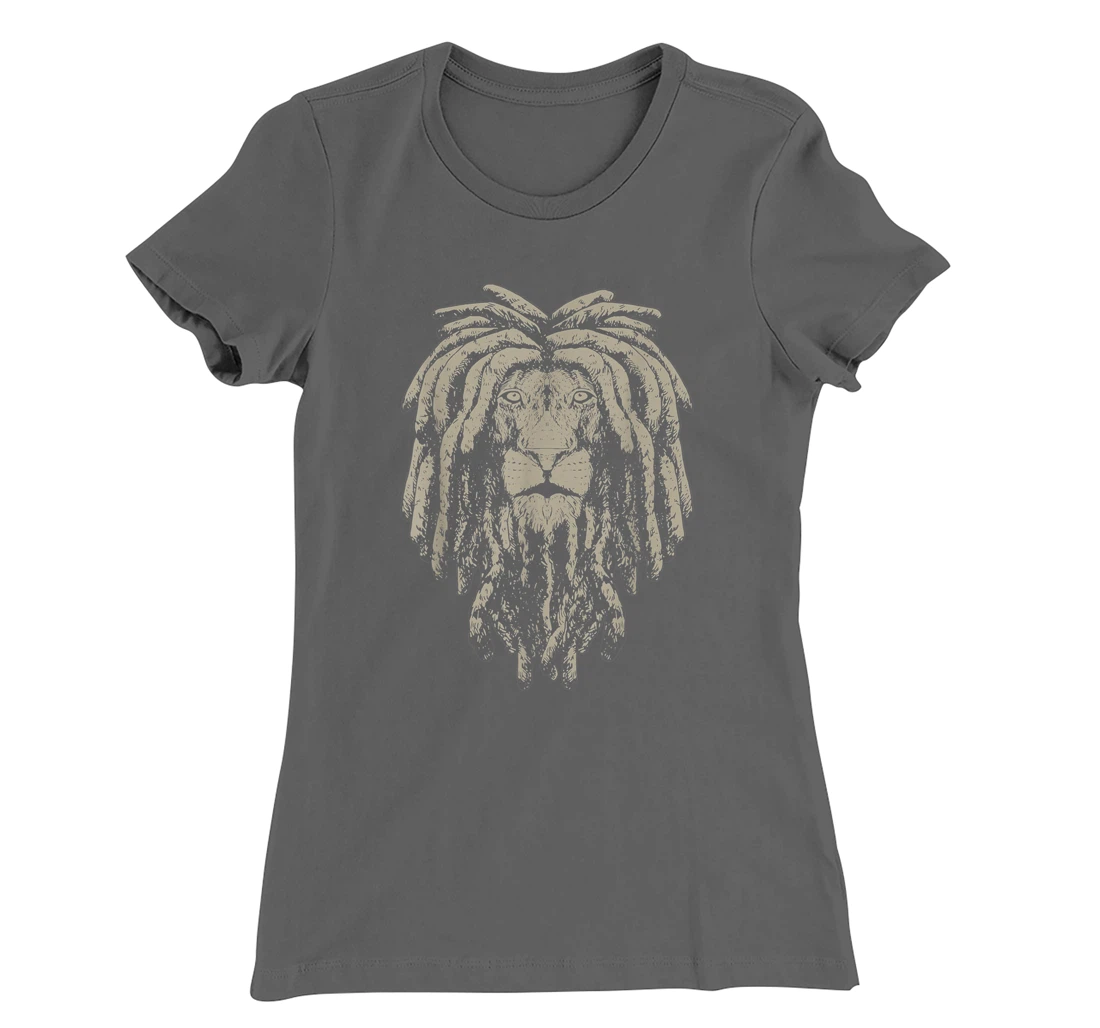Reggae Lion Of Judah Rastafari Dreadlocks African Roots T-Shirt, Women T-Shirt