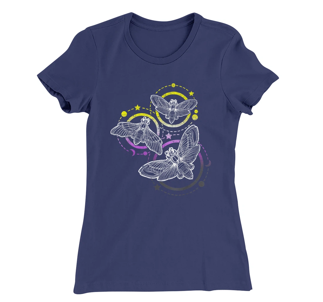 Nonbinary Flag Colors, Occult Butterflies T-Shirt, Kid T-Shirt and Women T-Shirt