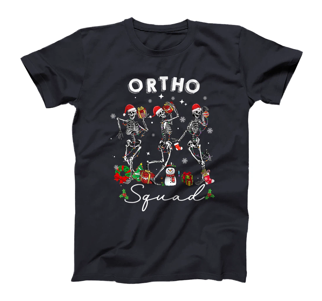 Ortho Squad Christmas Skeletons Orthopedics Nurse Rn Crew T-Shirt, Kid T-Shirt and Women T-Shirt