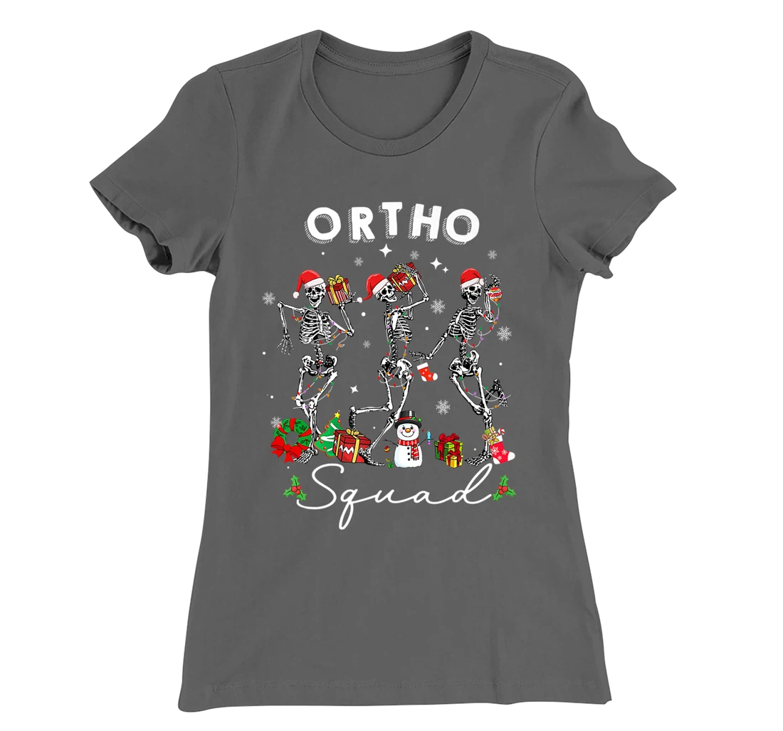 Ortho Squad Christmas Skeletons Orthopedics Nurse Rn Crew T-Shirt, Kid T-Shirt and Women T-Shirt