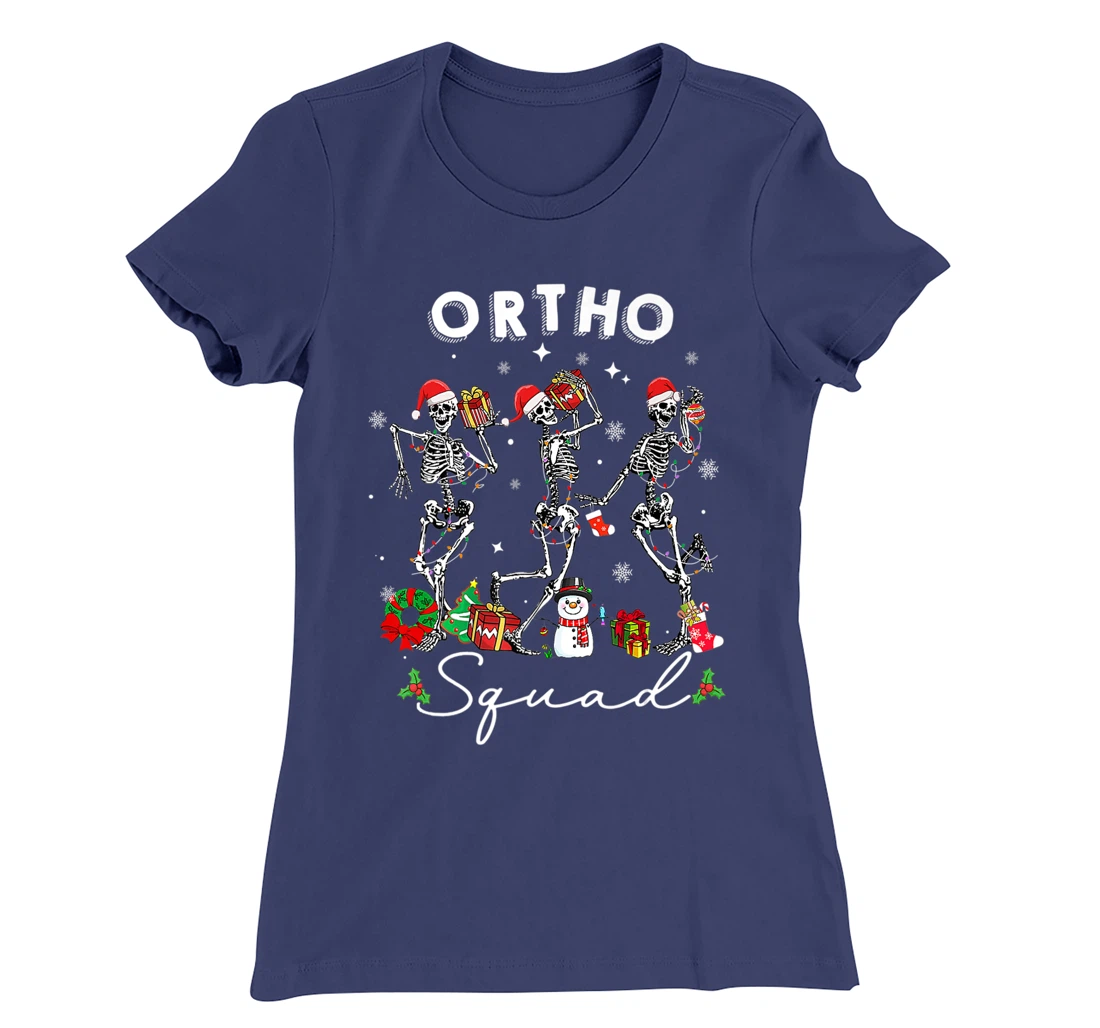 Ortho Squad Christmas Skeletons Orthopedics Nurse Rn Crew T-Shirt, Kid T-Shirt and Women T-Shirt