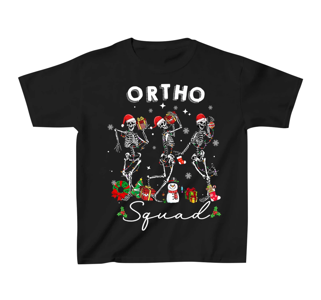 Ortho Squad Christmas Skeletons Orthopedics Nurse Rn Crew T-Shirt, Kid T-Shirt and Women T-Shirt