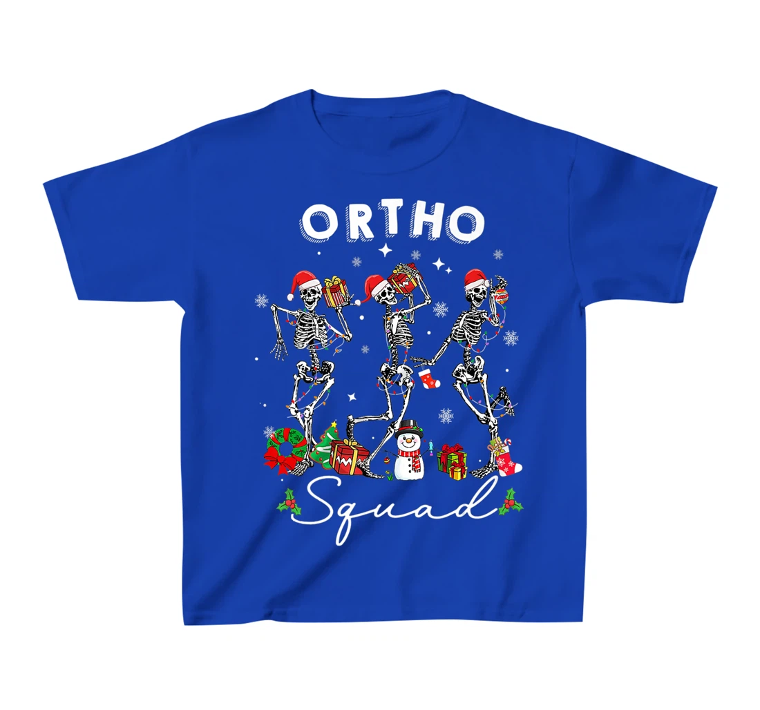 Ortho Squad Christmas Skeletons Orthopedics Nurse Rn Crew T-Shirt, Kid T-Shirt and Women T-Shirt