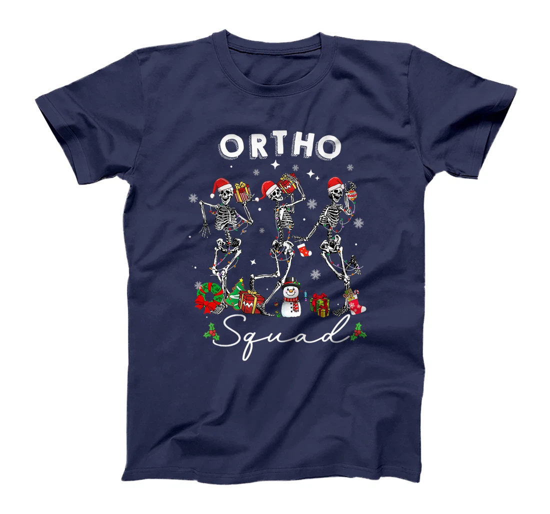 Ortho Squad Christmas Skeletons Orthopedics Nurse Rn Crew T-Shirt, Kid T-Shirt and Women T-Shirt