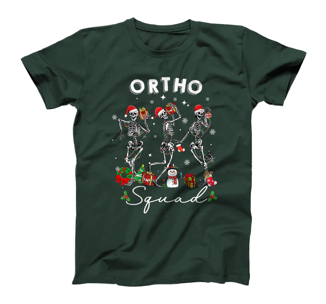 Ortho Squad Christmas Skeletons Orthopedics Nurse Rn Crew T-Shirt, Kid T-Shirt and Women T-Shirt