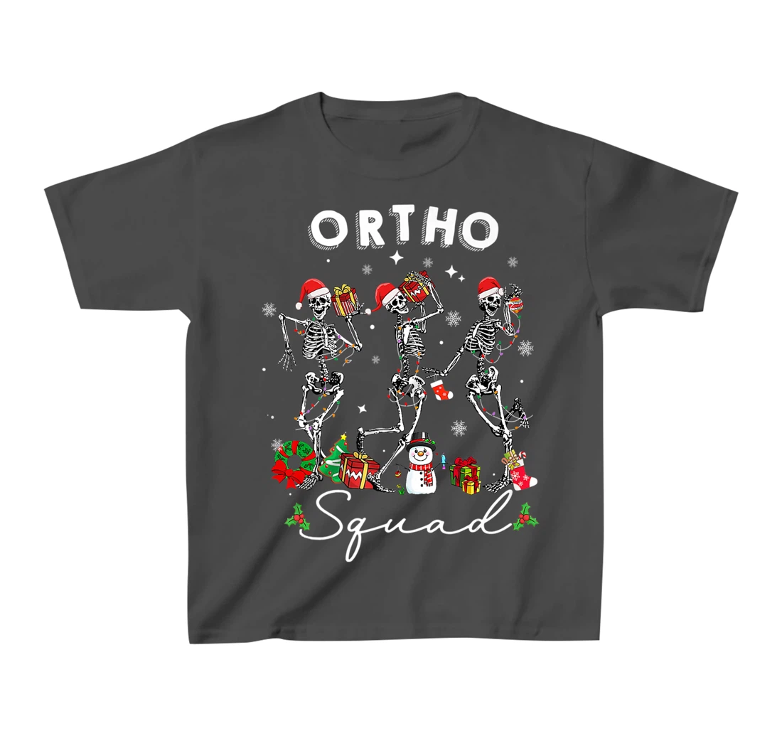 Ortho Squad Christmas Skeletons Orthopedics Nurse Rn Crew T-Shirt, Kid T-Shirt and Women T-Shirt