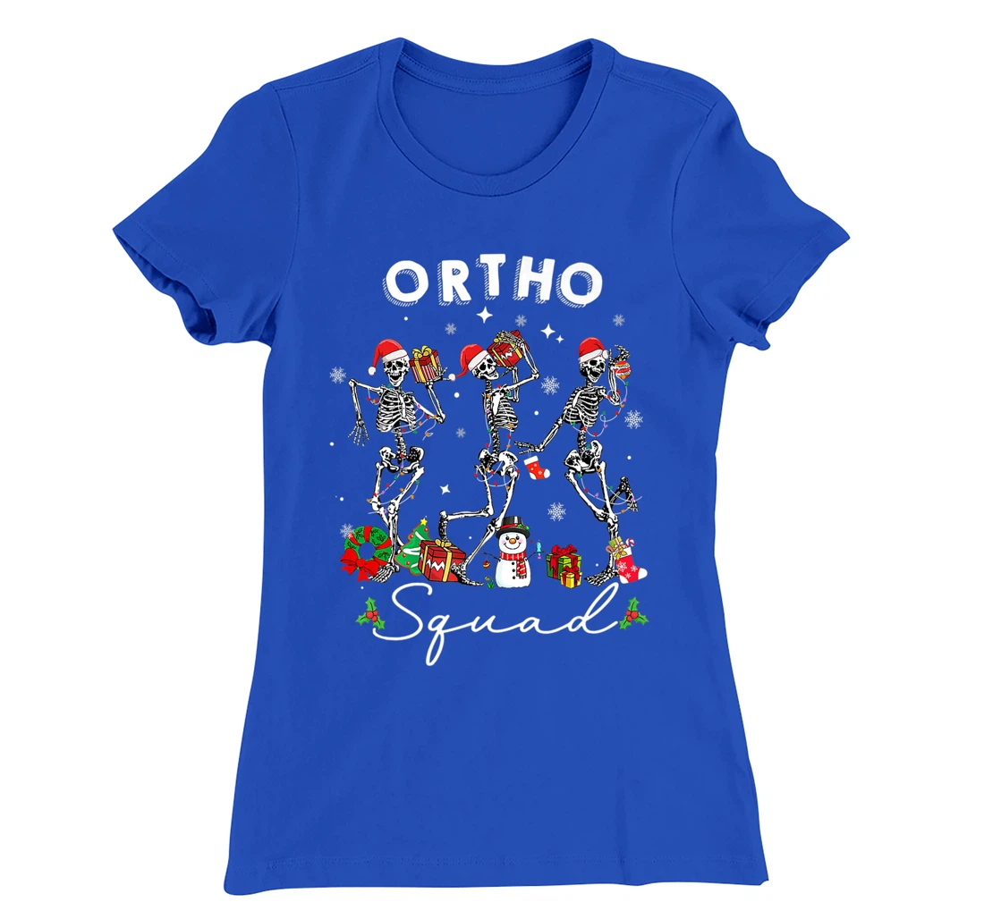 Ortho Squad Christmas Skeletons Orthopedics Nurse Rn Crew T-Shirt, Kid T-Shirt and Women T-Shirt