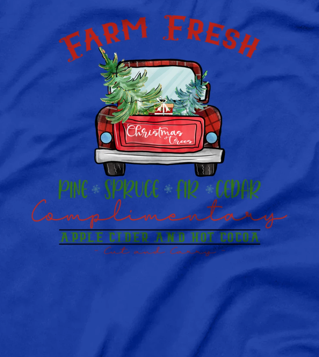 Xmas Christmas Apple Cider and Hot Cocoa Truck T-Shirt