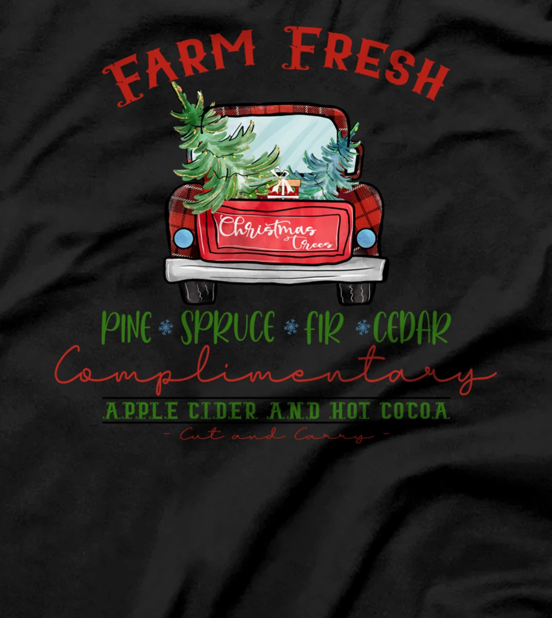 Xmas Christmas Apple Cider and Hot Cocoa Truck T-Shirt