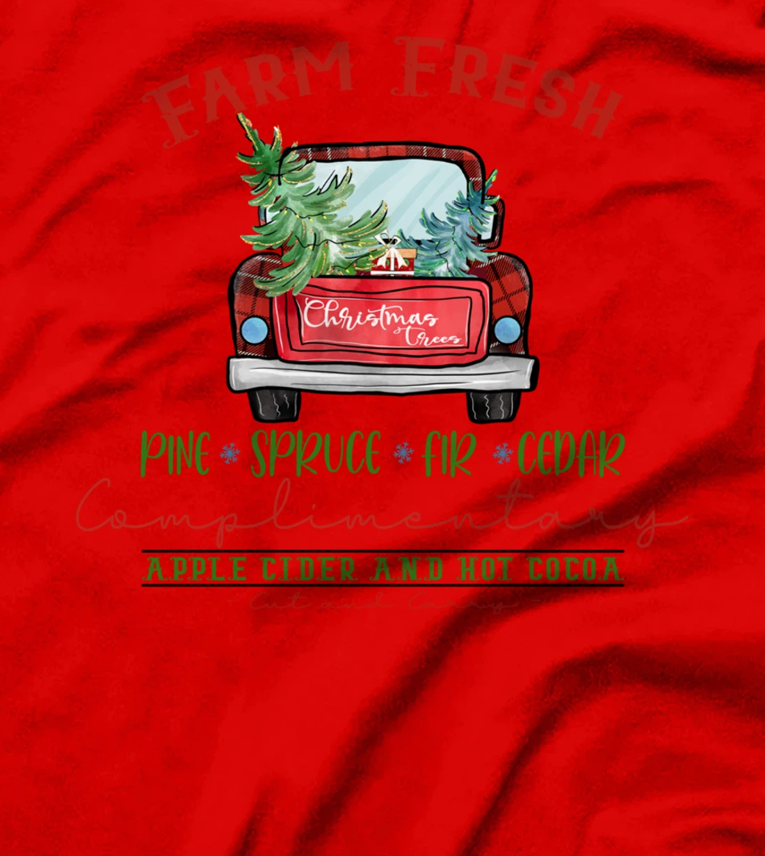 Xmas Christmas Apple Cider and Hot Cocoa Truck T-Shirt