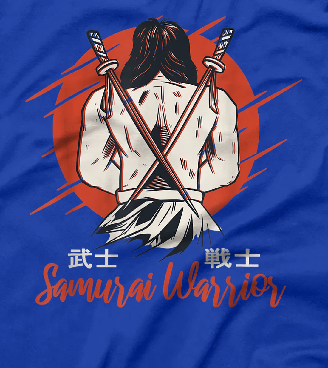 Rear view of an honourable Samurai - Samurai top design T-Shirt
