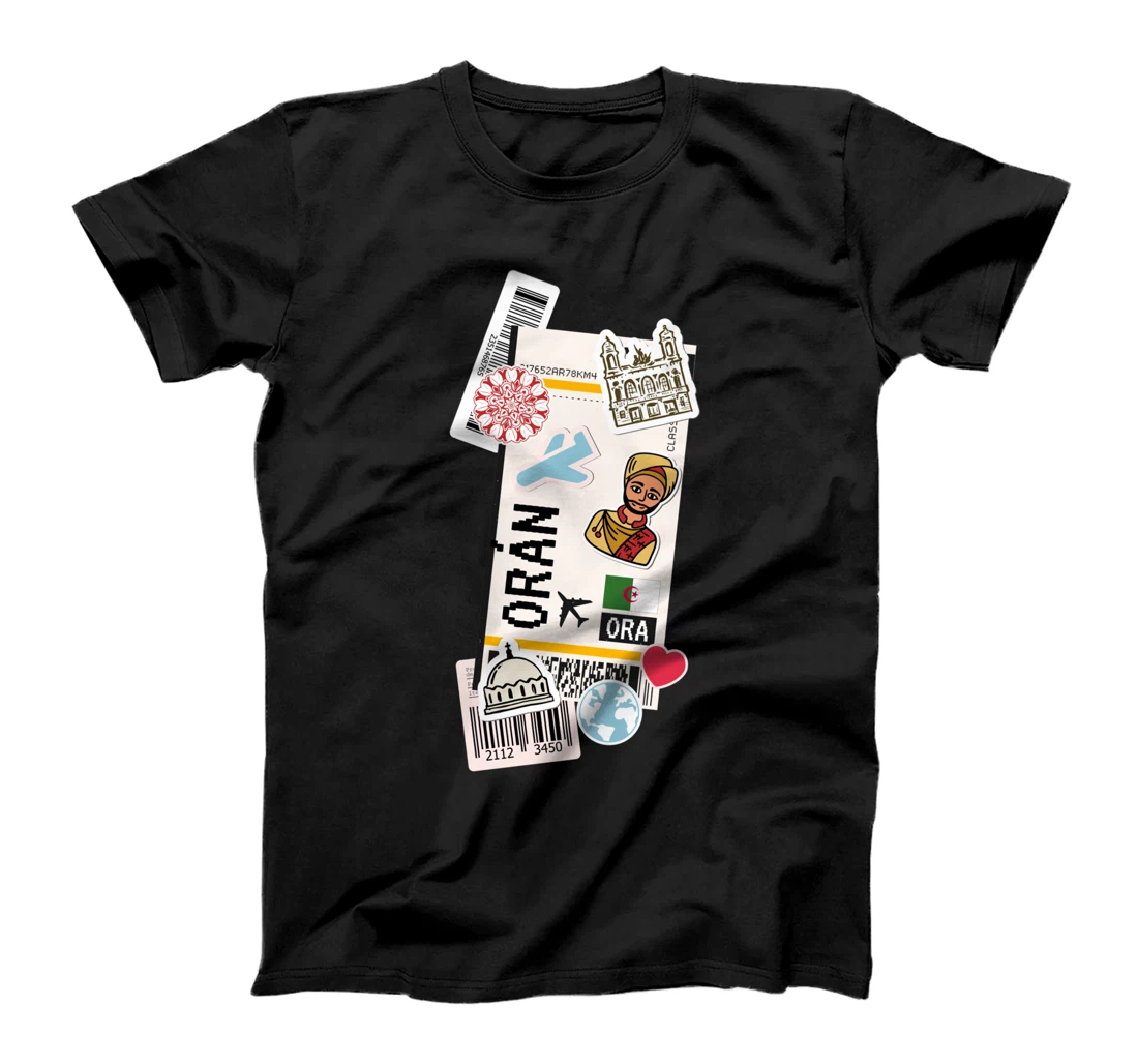 Algeria Wahran Oran Boarding Pass Travel Trip Adventures T-Shirt