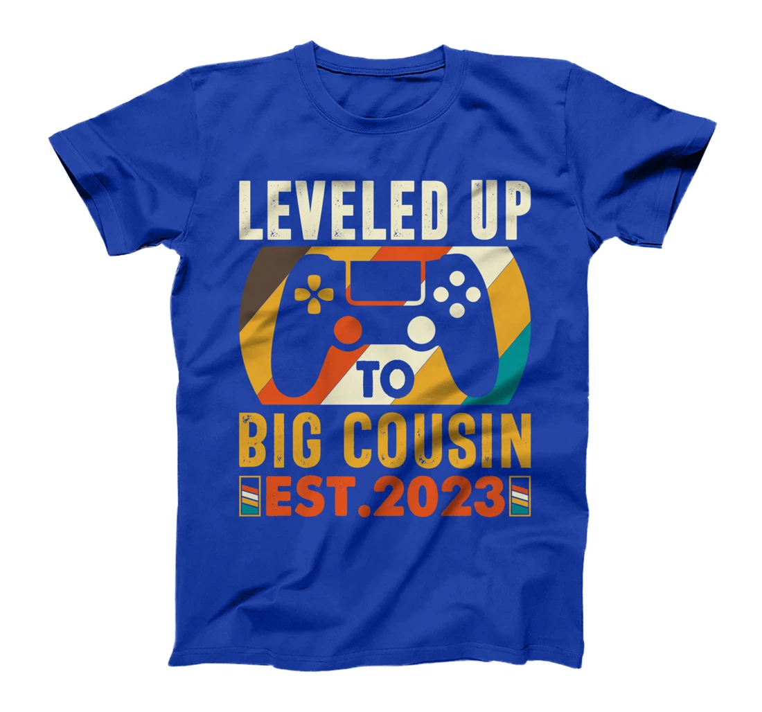Promoted To Cousin Vintage Leveled Up To Big Cousin Est 2023 T-Shirt