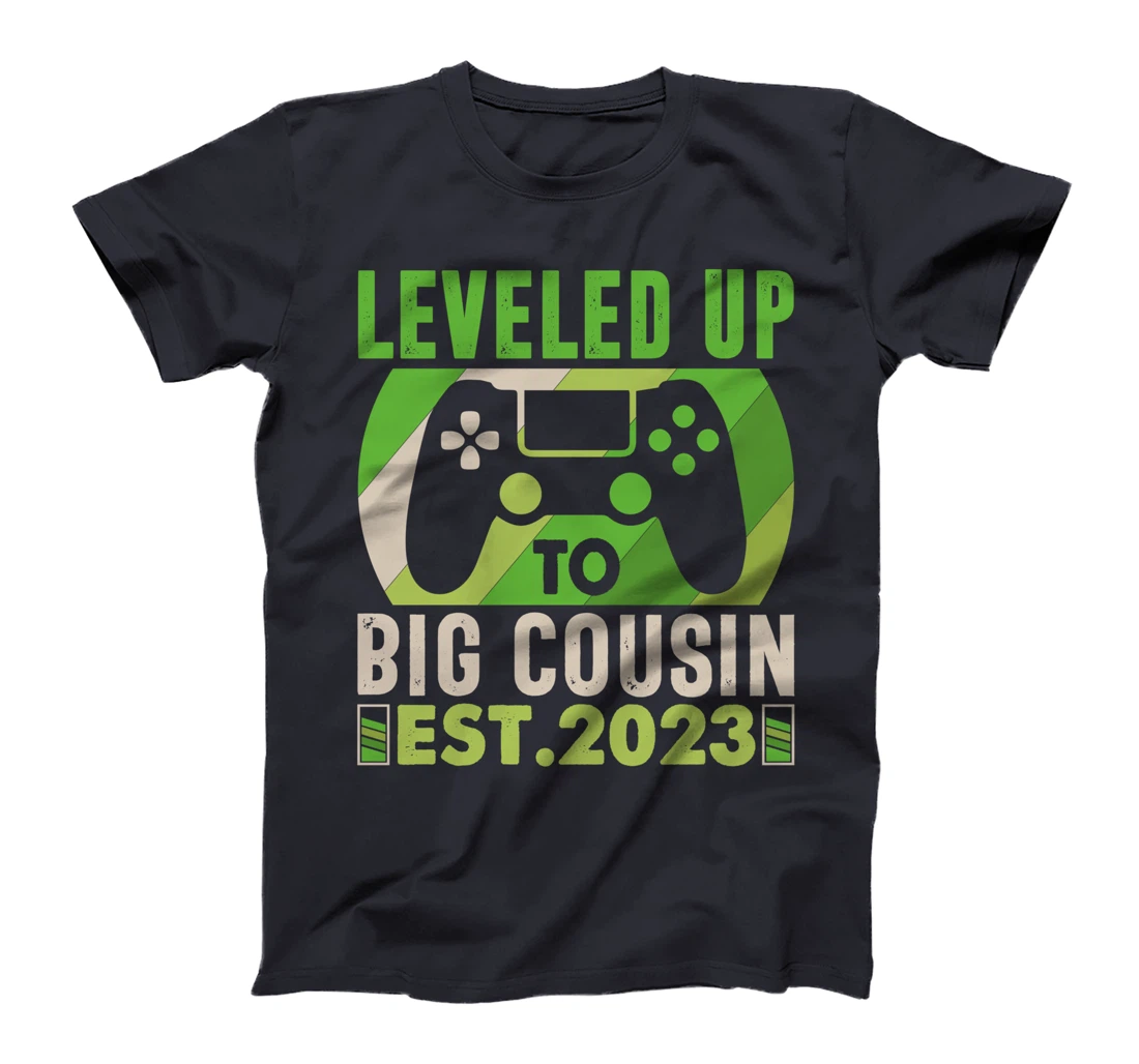 Leveled Up To Big Cousin Vintage Promoted To Cousin Est 2023 T-Shirt
