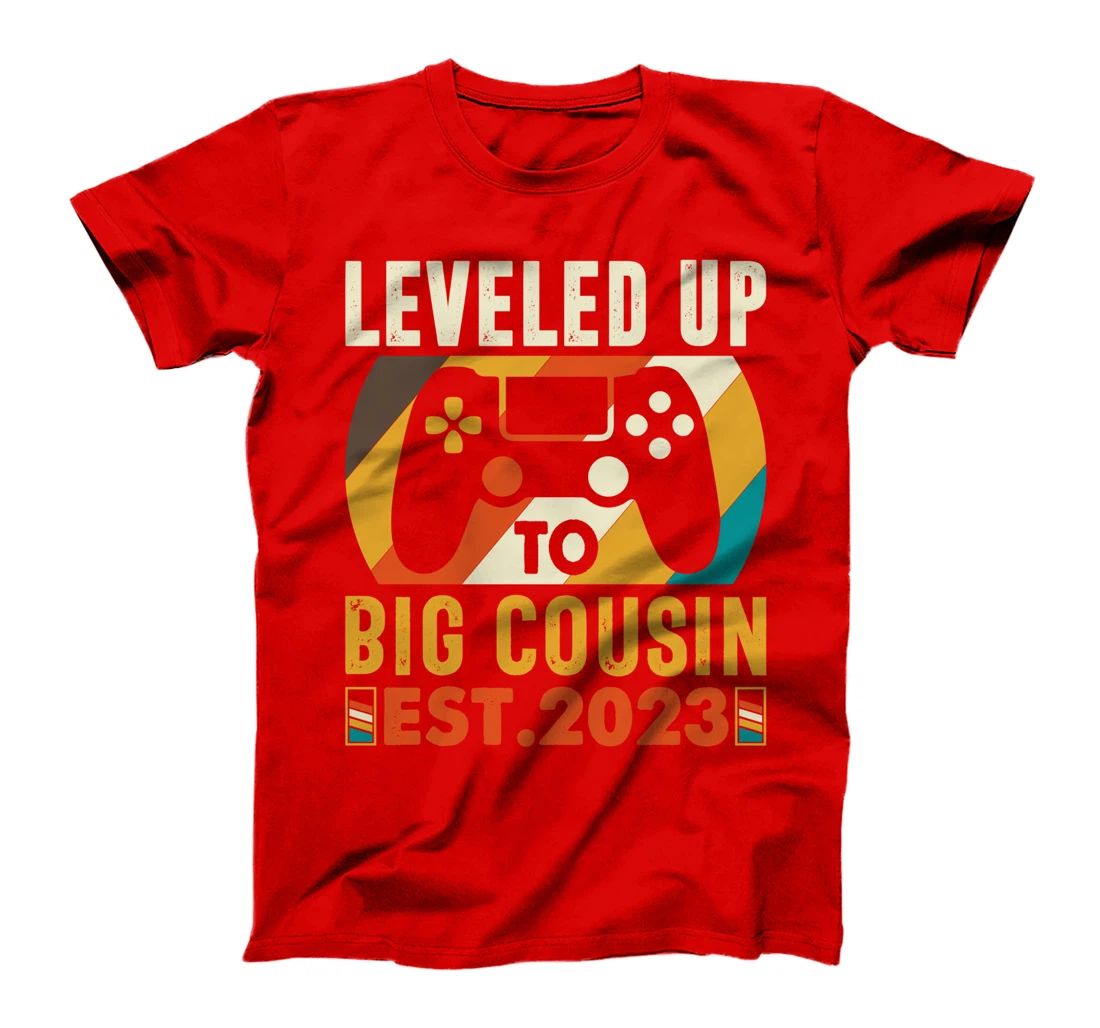 Promoted To Cousin Vintage Leveled Up To Big Cousin Est 2023 T-Shirt