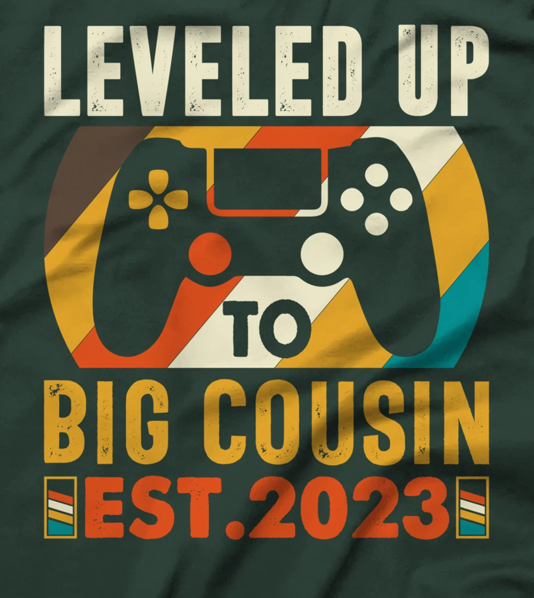 Promoted To Cousin Vintage Leveled Up To Big Cousin Est 2023 T-Shirt