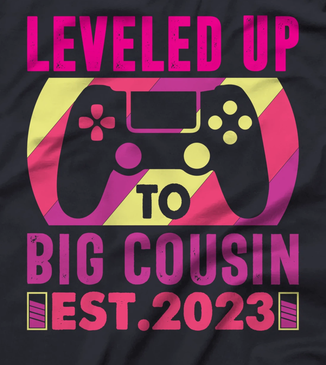 Soon To Be Cousin 2023 Gamer Girl Leveled Up Big Cousin 2023 T-Shirt