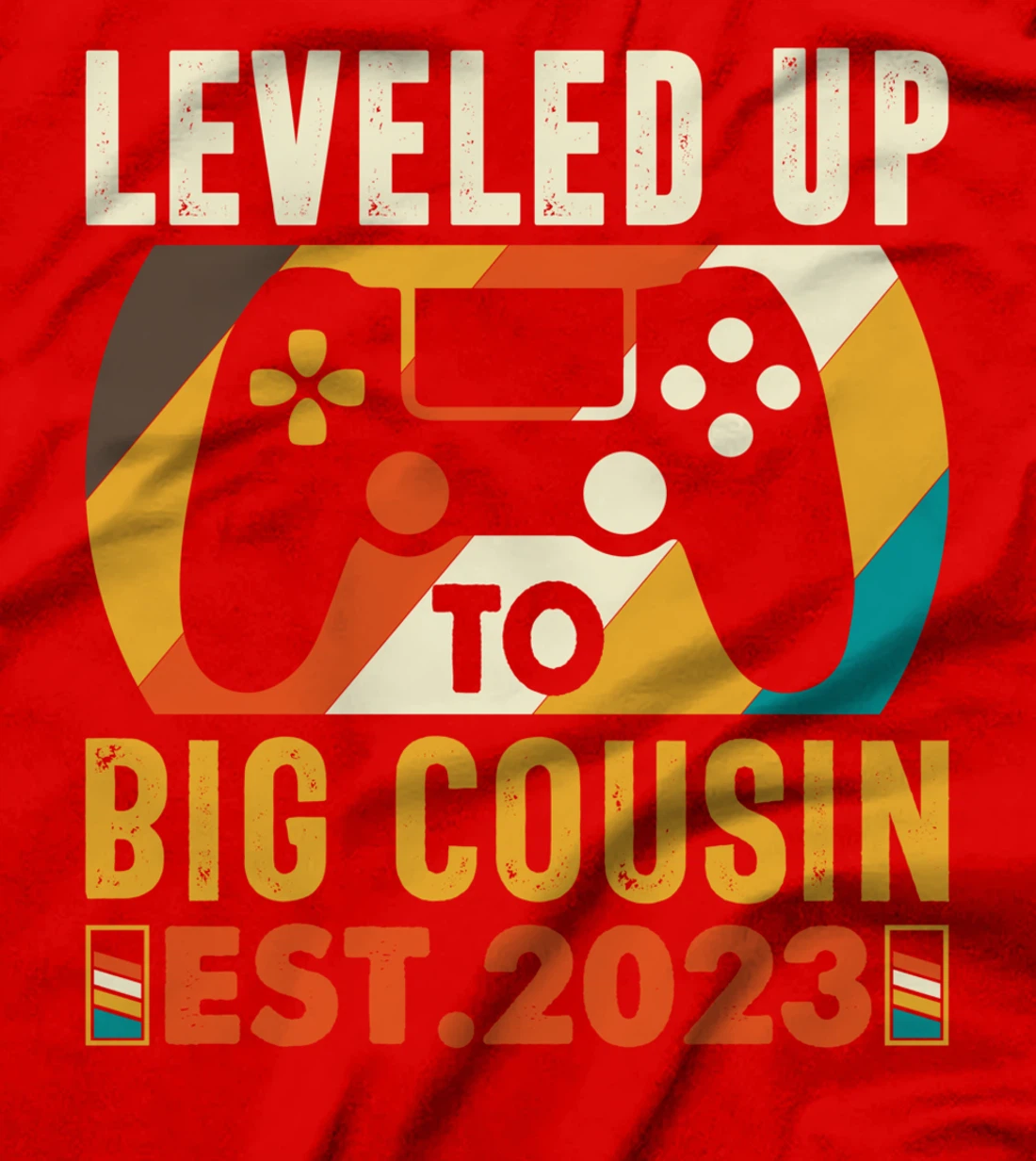 Promoted To Cousin Vintage Leveled Up To Big Cousin Est 2023 T-Shirt