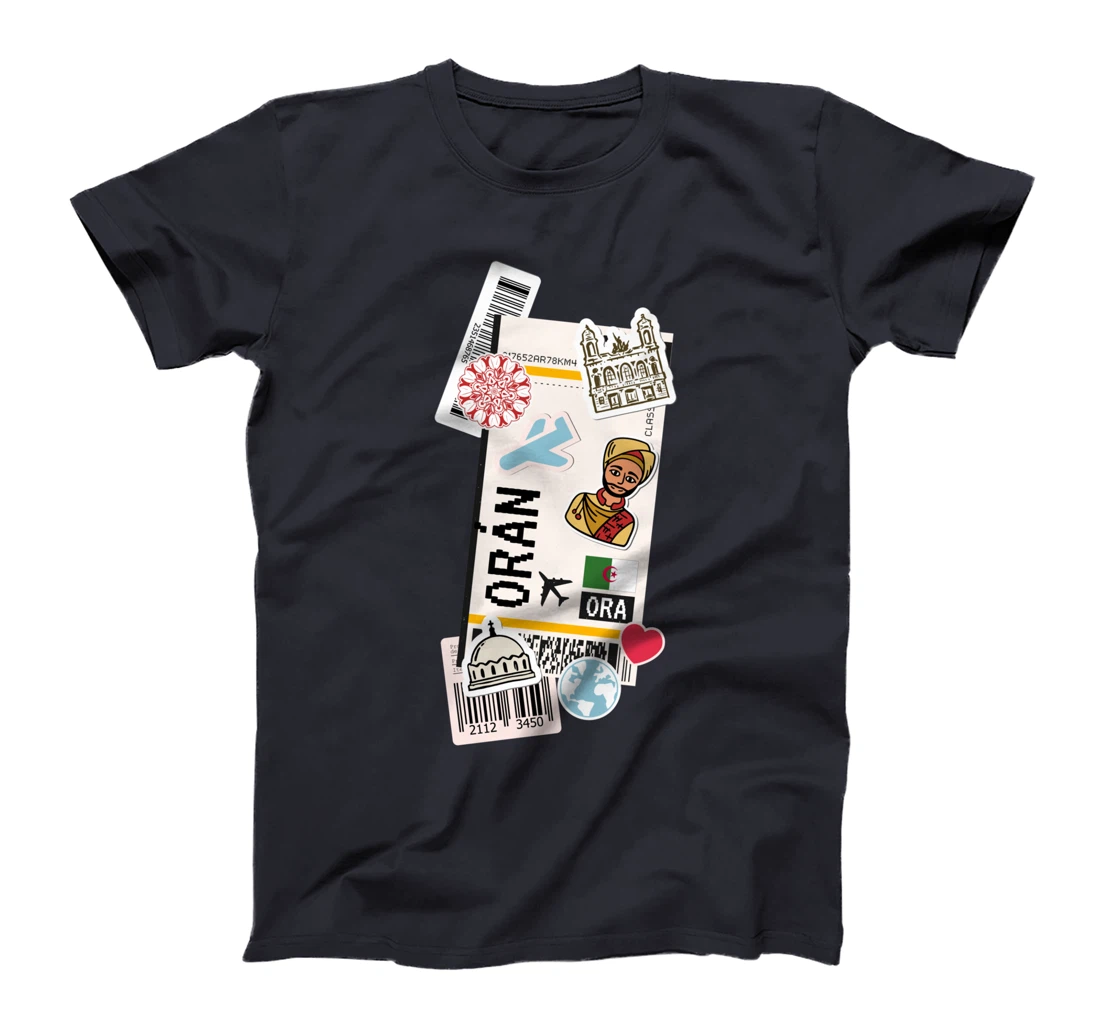 Algeria Wahran Oran Boarding Pass Travel Trip Adventures T-Shirt