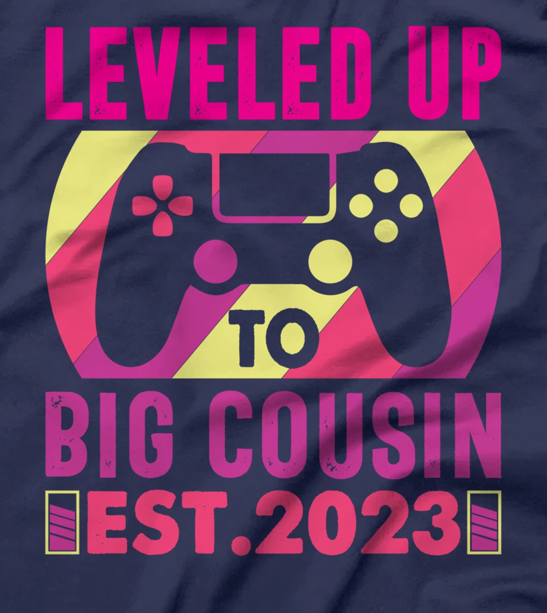 Soon To Be Cousin 2023 Gamer Girl Leveled Up Big Cousin 2023 T-Shirt
