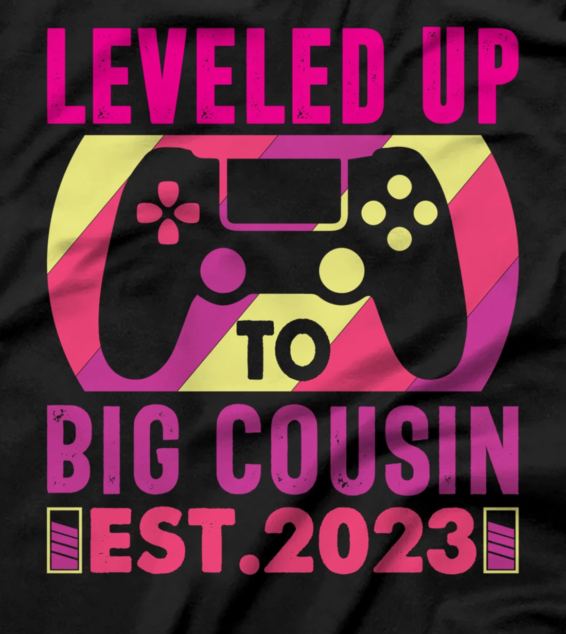 Soon To Be Cousin 2023 Gamer Girl Leveled Up Big Cousin 2023 T-Shirt
