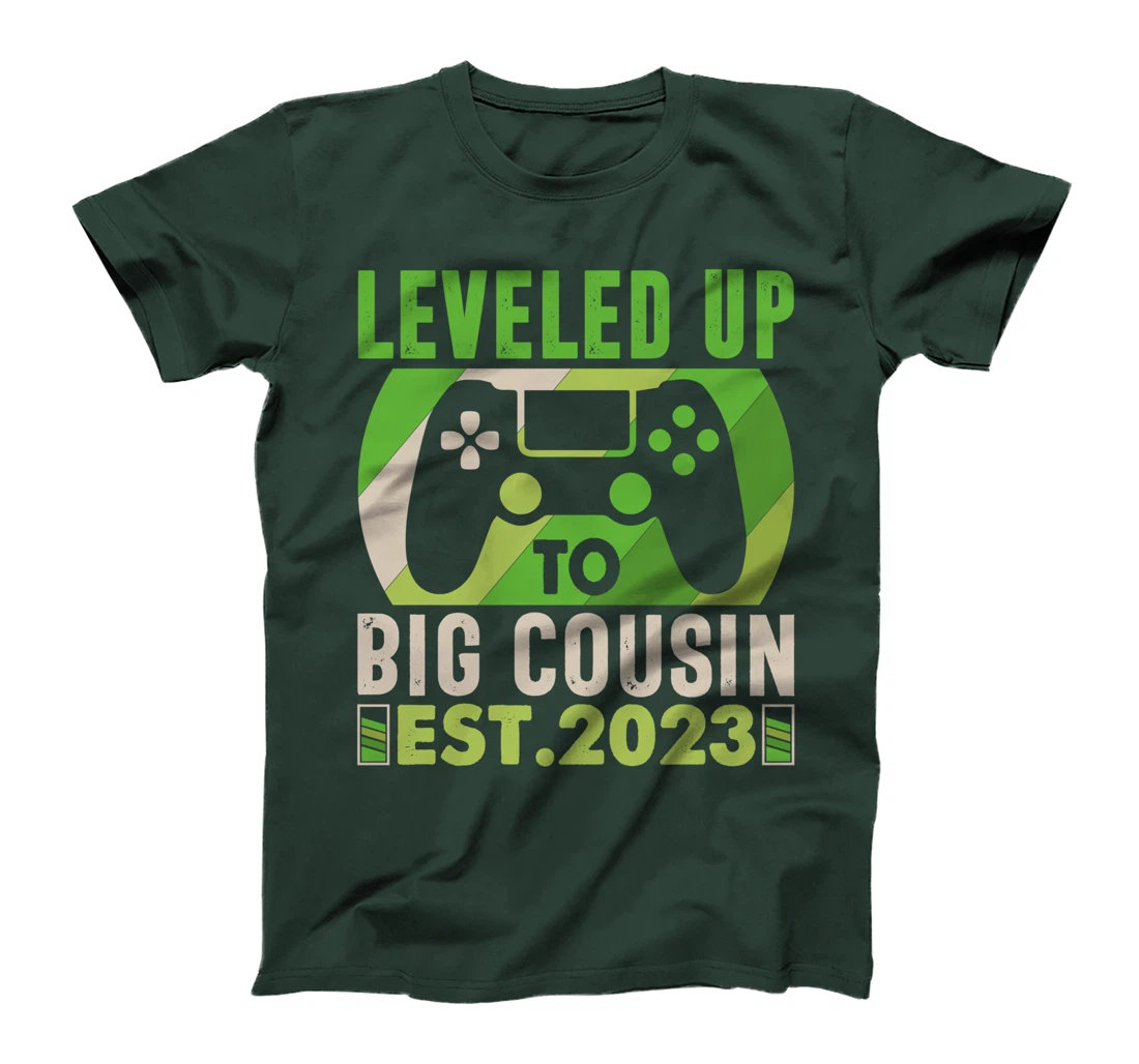 Leveled Up To Big Cousin Vintage Promoted To Cousin Est 2023 T-Shirt