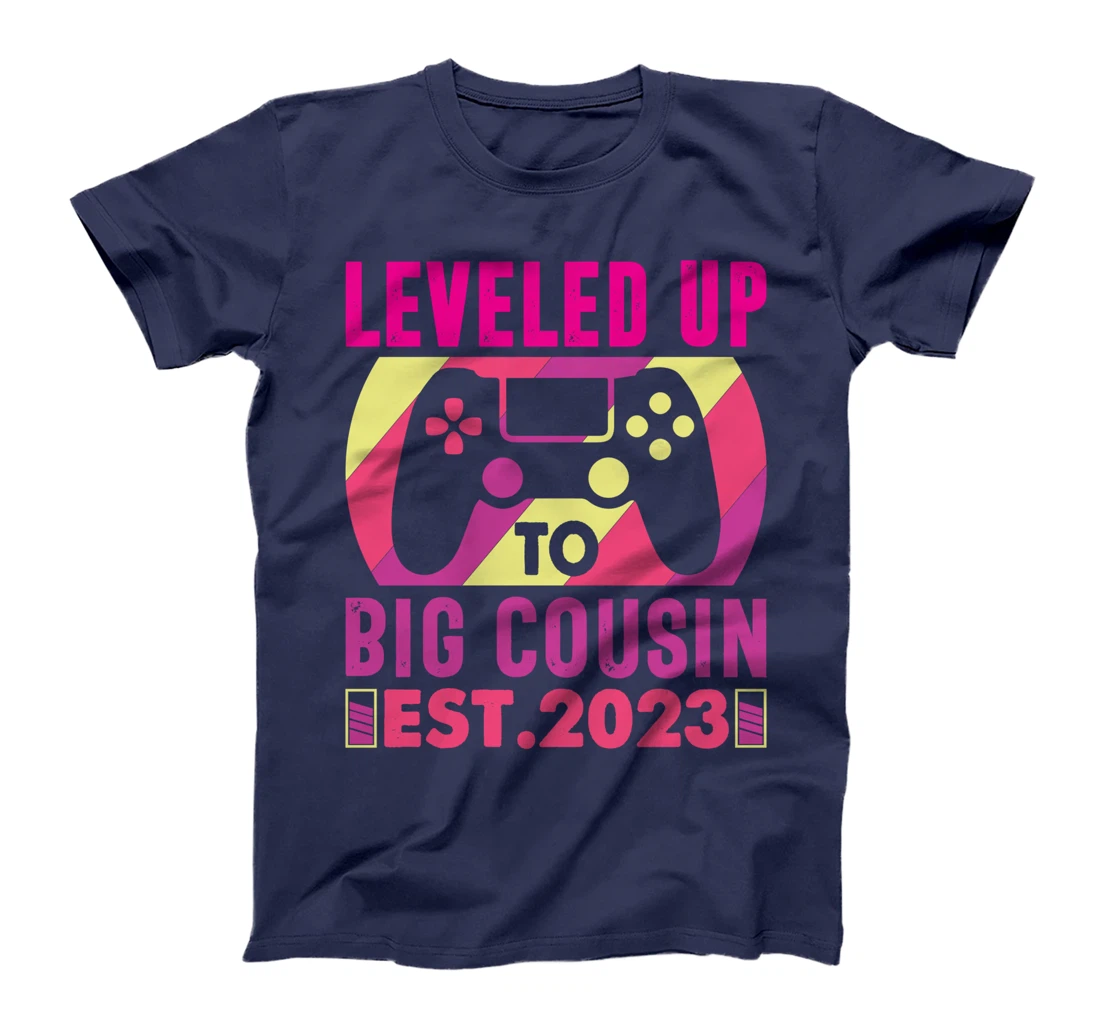 Soon To Be Cousin 2023 Gamer Girl Leveled Up Big Cousin 2023 T-Shirt