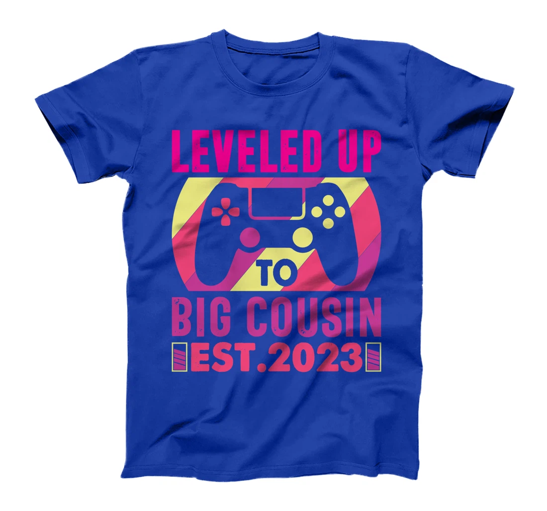 Soon To Be Cousin 2023 Gamer Girl Leveled Up Big Cousin 2023 T-Shirt
