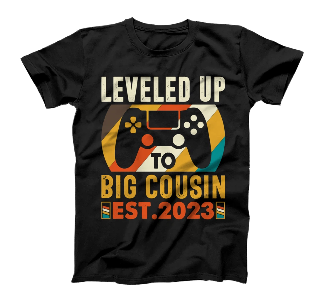 Promoted To Cousin Vintage Leveled Up To Big Cousin Est 2023 T-Shirt