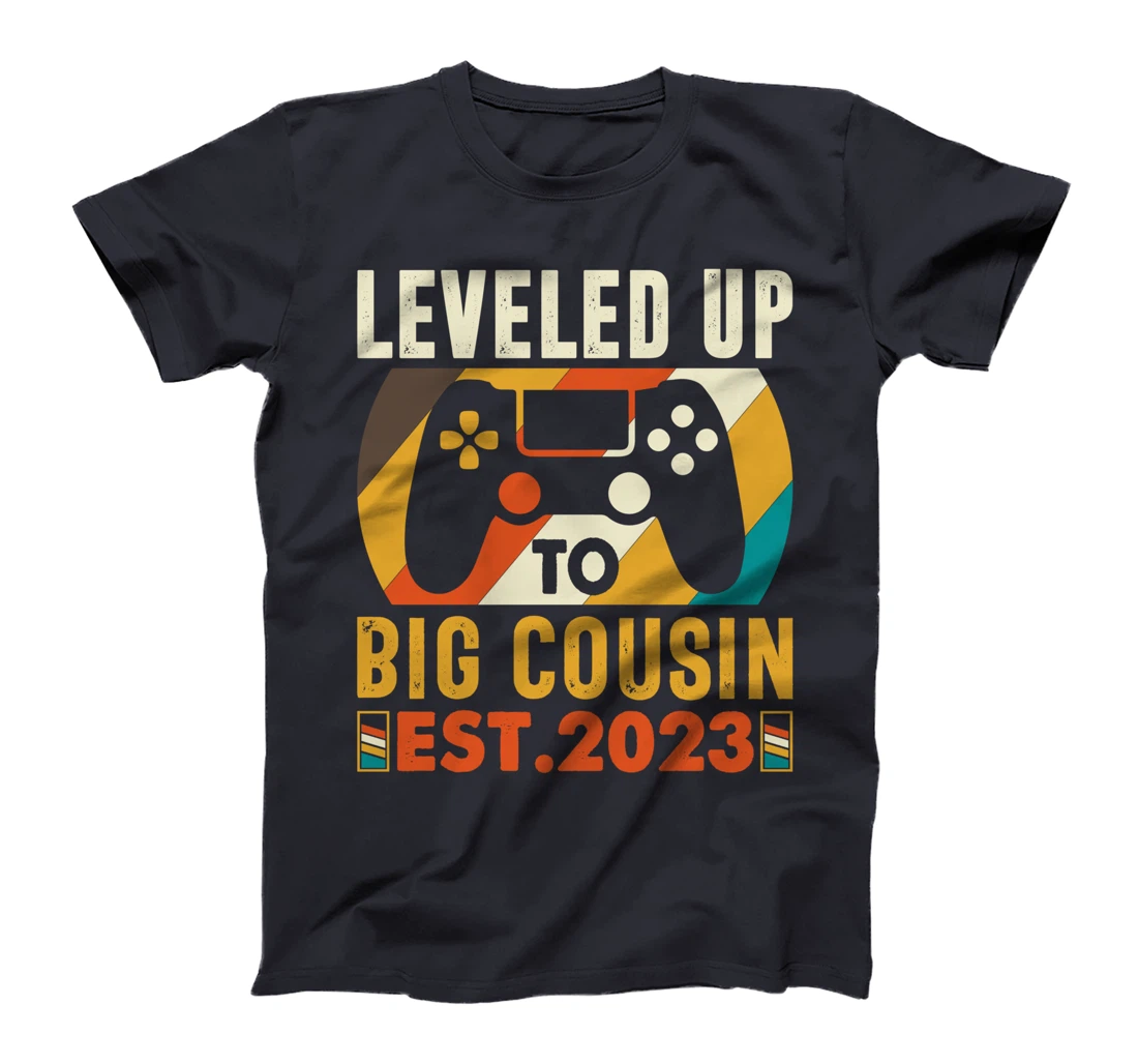 Promoted To Cousin Vintage Leveled Up To Big Cousin Est 2023 T-Shirt