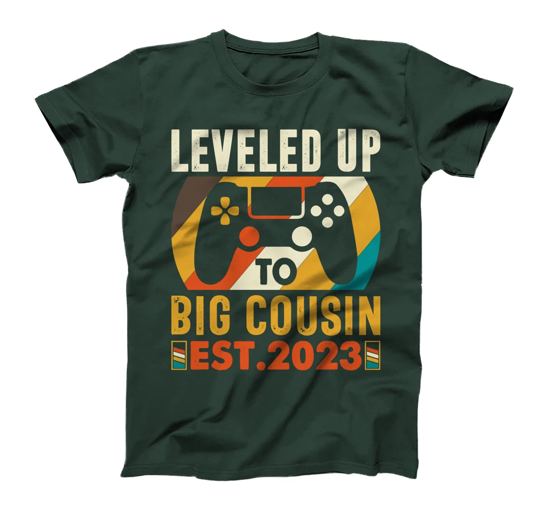 Promoted To Cousin Vintage Leveled Up To Big Cousin Est 2023 T-Shirt