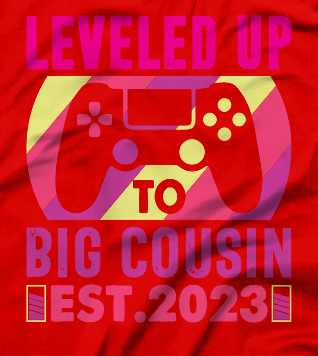 Soon To Be Cousin 2023 Gamer Girl Leveled Up Big Cousin 2023 T-Shirt