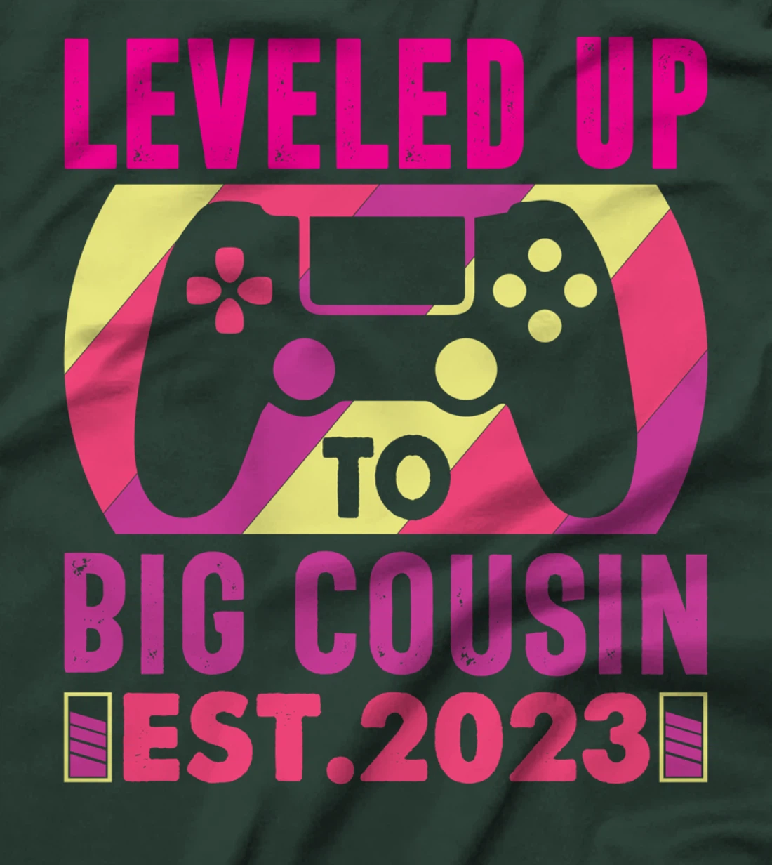 Soon To Be Cousin 2023 Gamer Girl Leveled Up Big Cousin 2023 T-Shirt