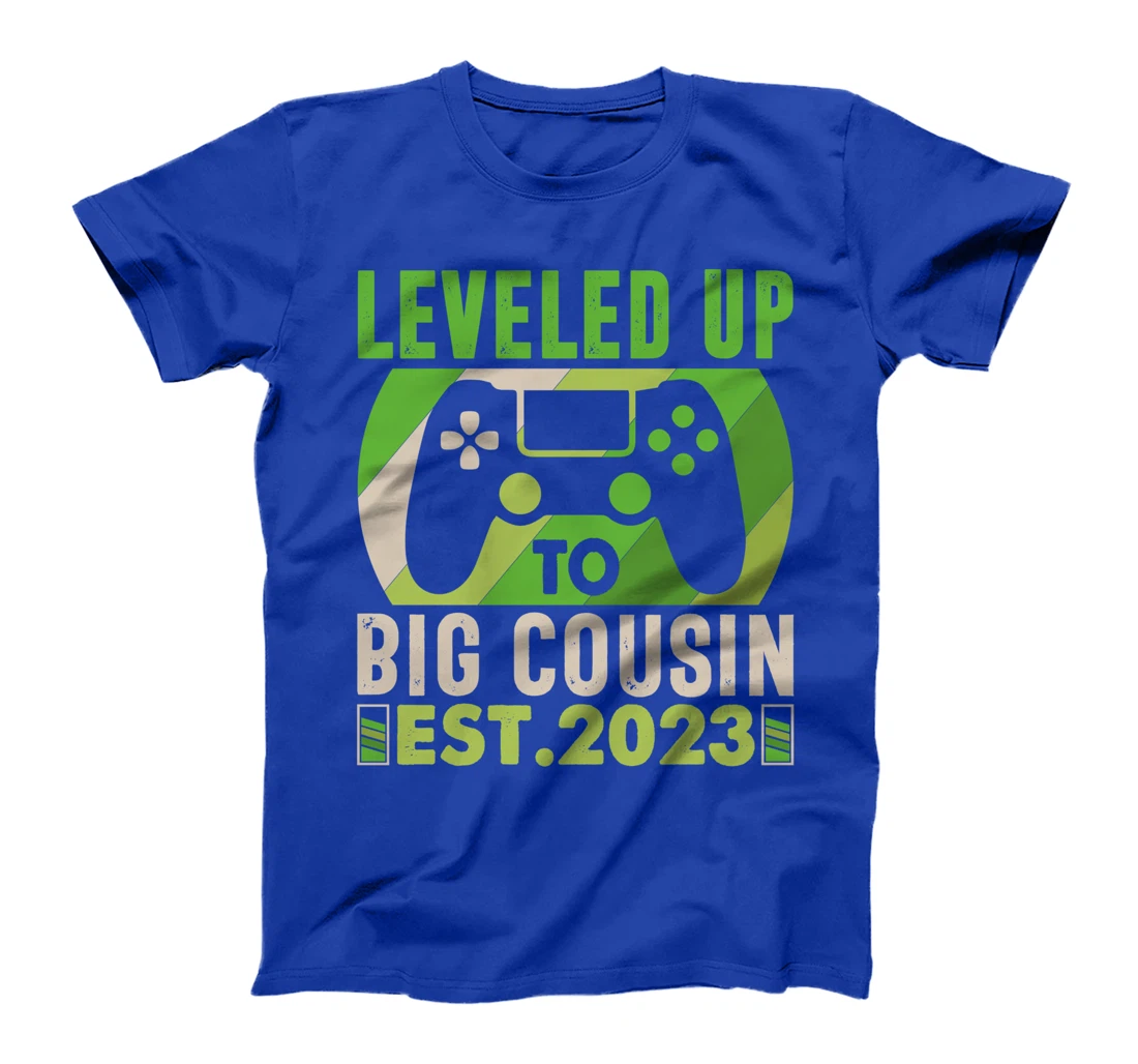 Leveled Up To Big Cousin Vintage Promoted To Cousin Est 2023 T-Shirt