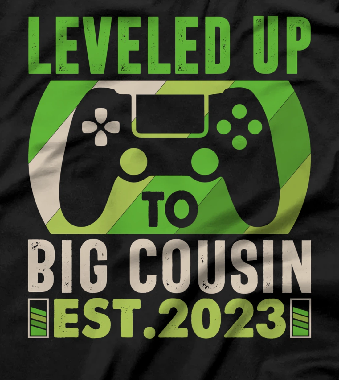 Leveled Up To Big Cousin Vintage Promoted To Cousin Est 2023 T-Shirt