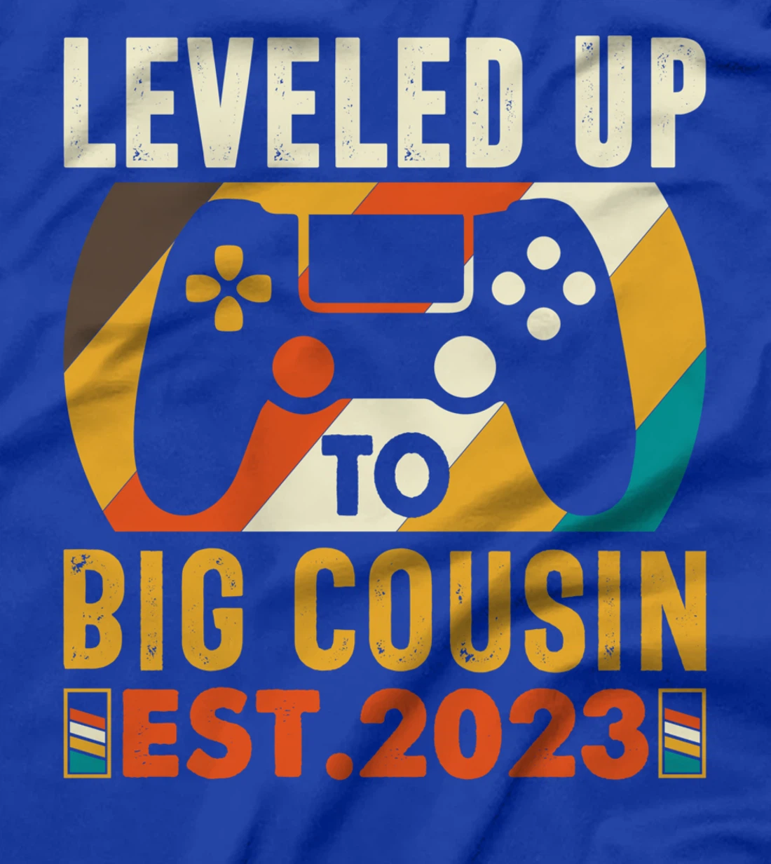 Promoted To Cousin Vintage Leveled Up To Big Cousin Est 2023 T-Shirt