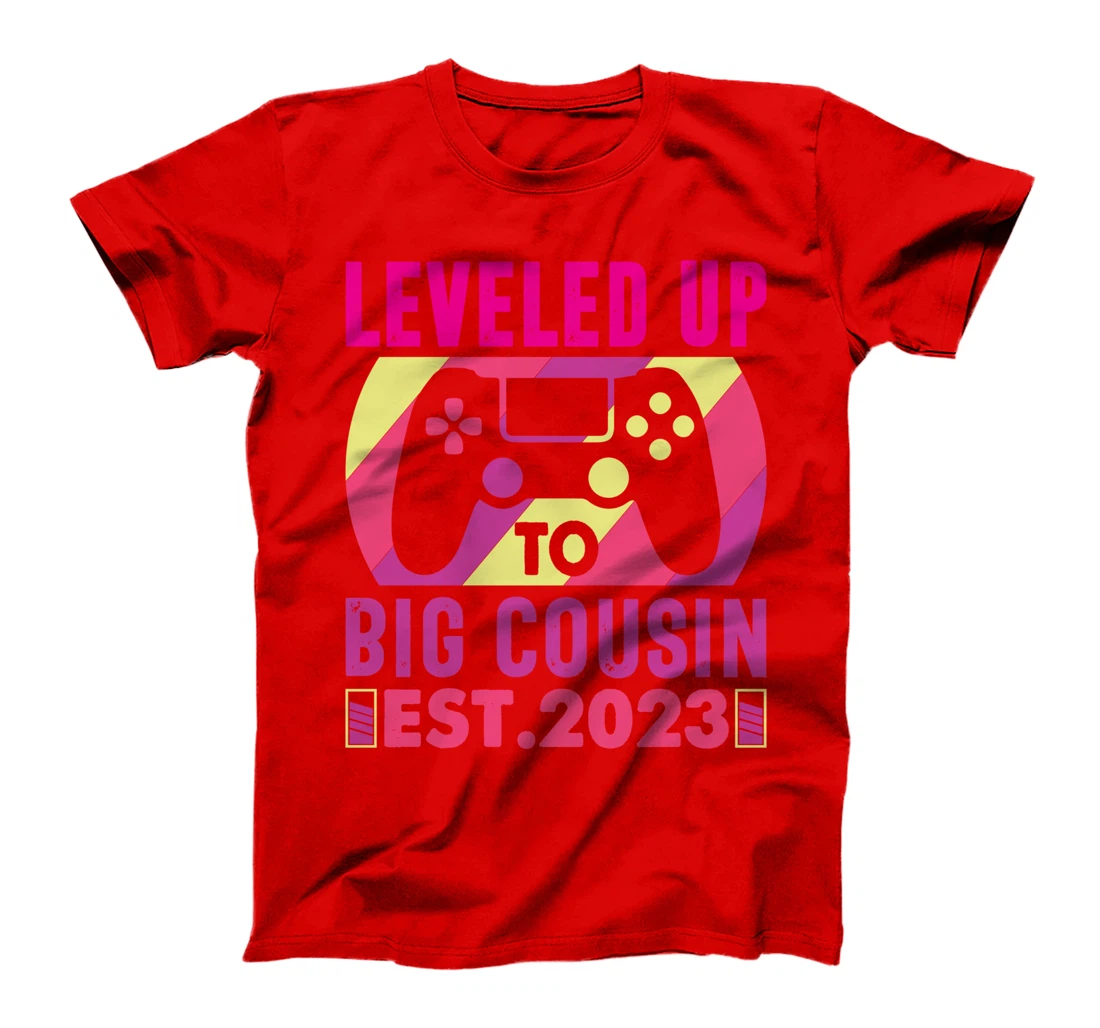 Soon To Be Cousin 2023 Gamer Girl Leveled Up Big Cousin 2023 T-Shirt