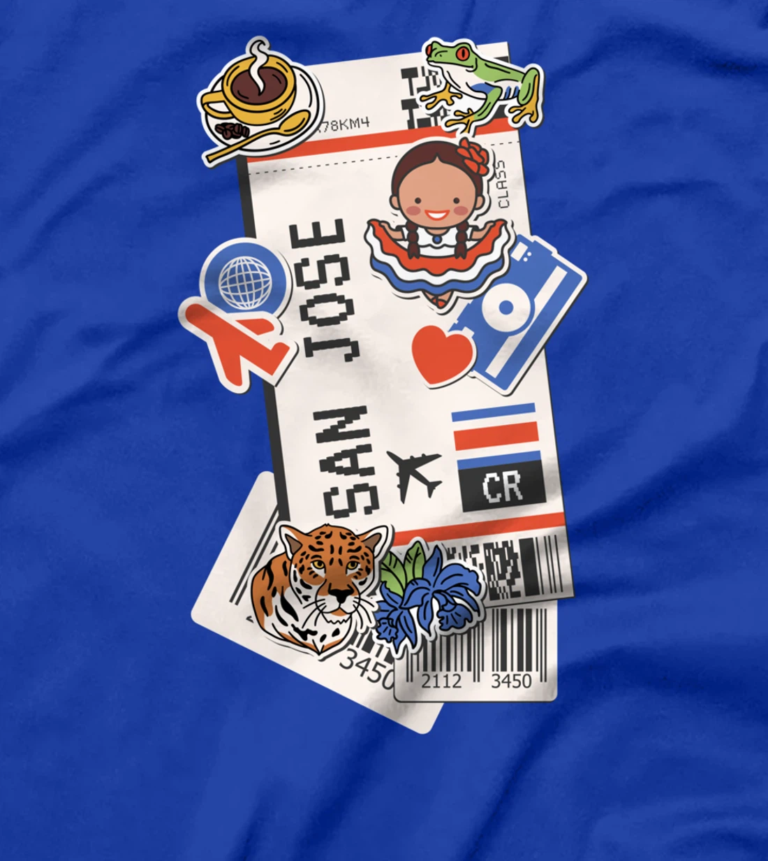 San José City Boarding Pass Travel Trip Adventures T-Shirt